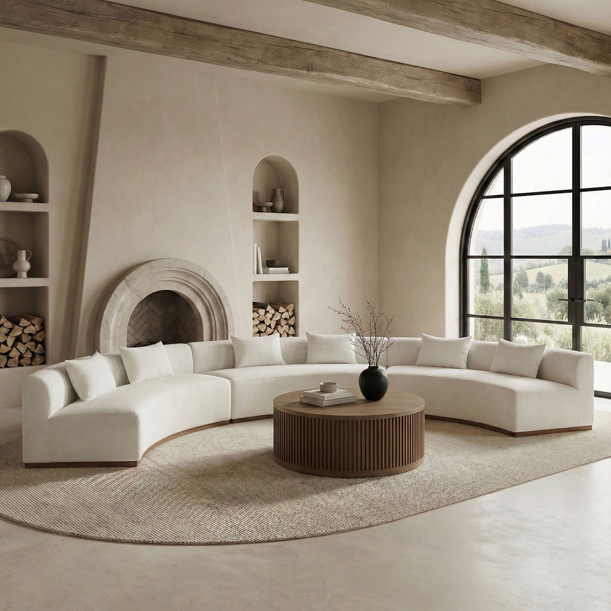 Avanti - Chenille Fabric Upholstered 3 Piece Modular Sectional