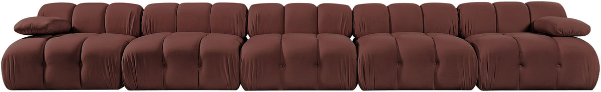Orin - Velvet 5 Piece Modular Armless Sofa