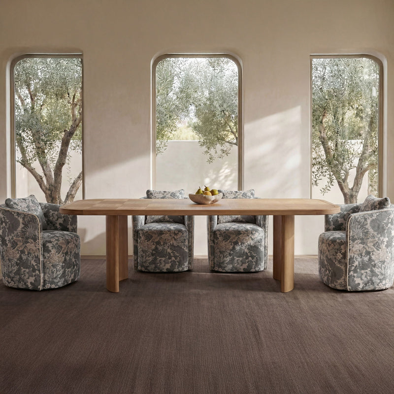 Cecil - Dining Chair Tapestry - Blue / Gray