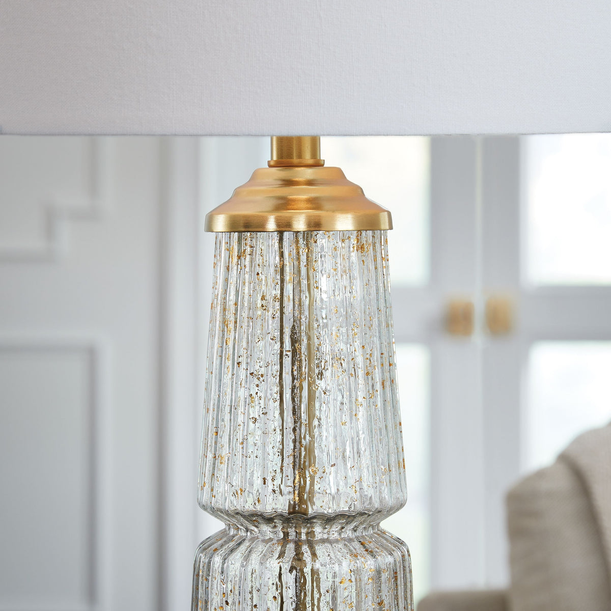 Bakersboro - Clear / Gold Finish - Glass Table Lamp