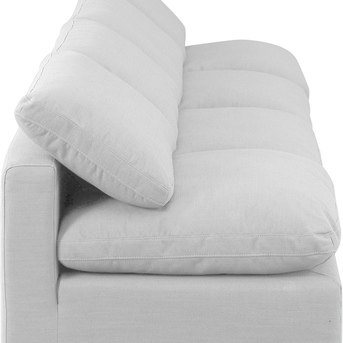 Indulge - Linen 4 Piece Modular Armless Sofa - White