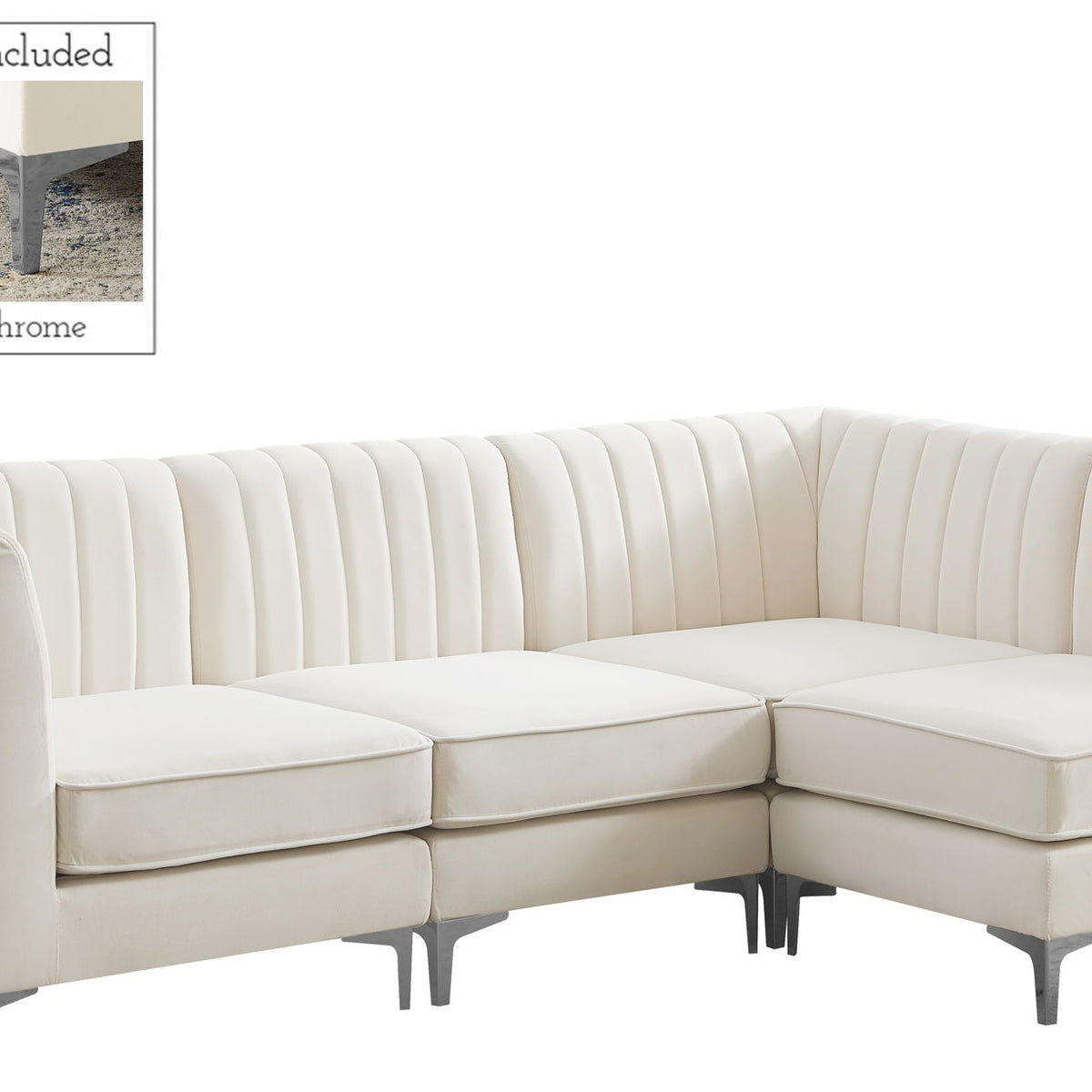 Alina - 4 Piece Modular L-Shaped Sectional