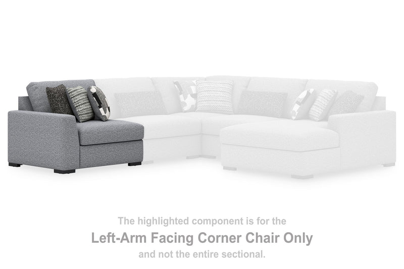 Bealton - LAF Corner Chair - Salt and Pepper