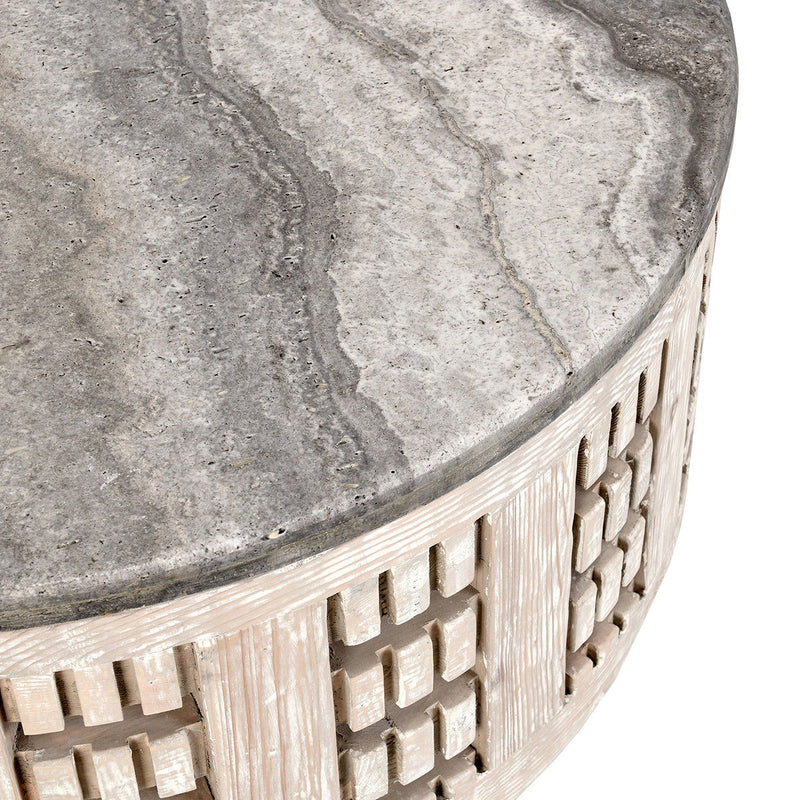 Becky - Round Coffee Table - Vintage Cream