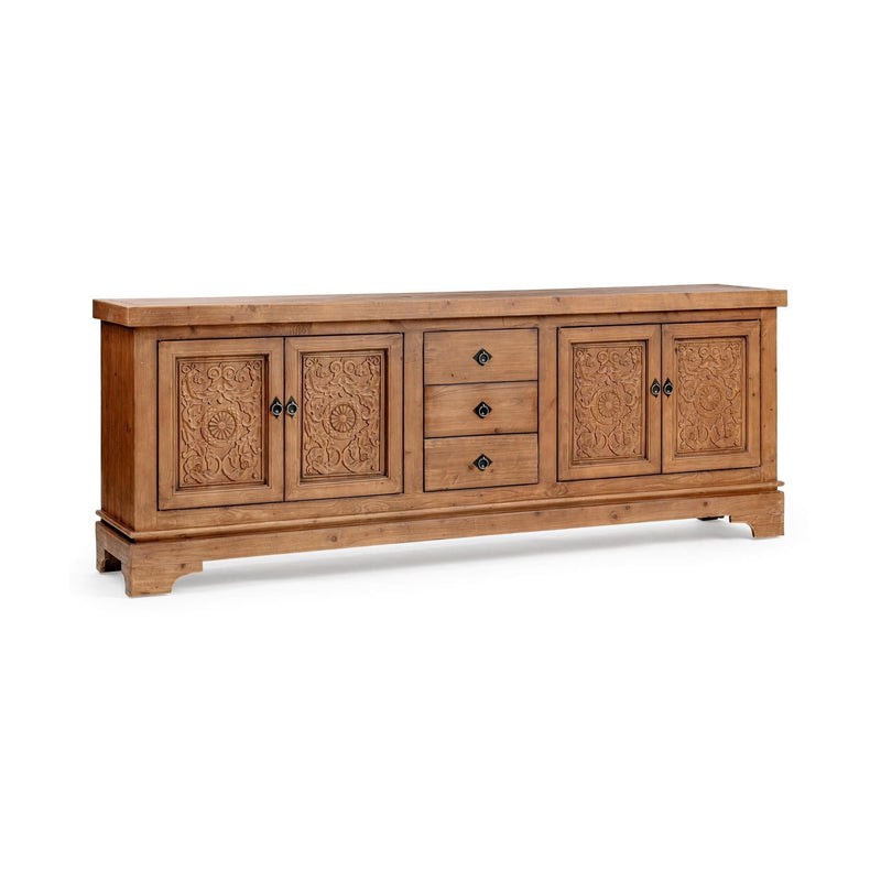 Amita - 3 Drawer 4 Door Cabinet - Brown
