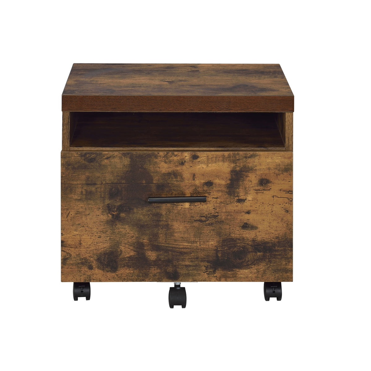 Bob - File Cabinet - Weathered Oak / Black