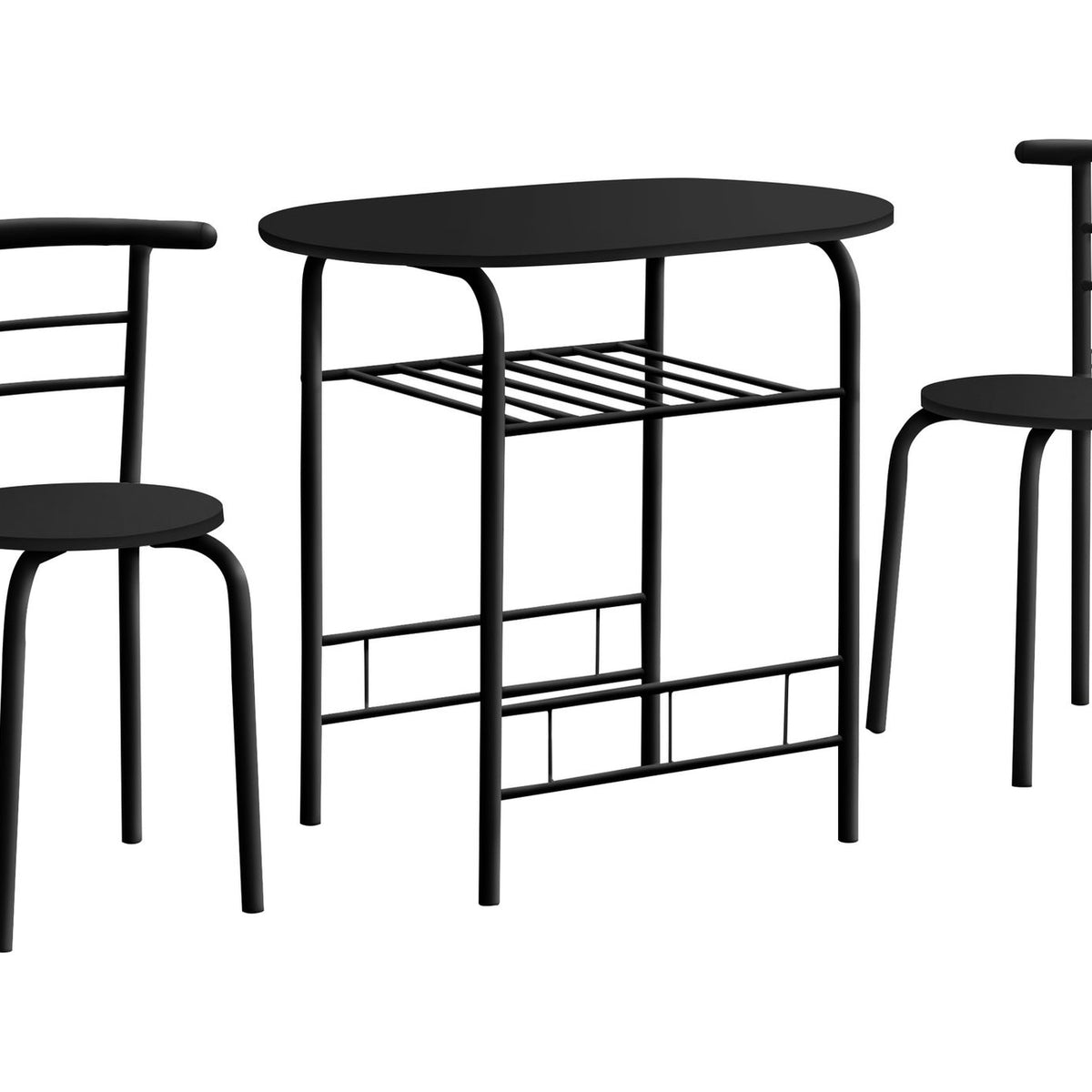 3 Pieces Dining Table Set, Small, Contemporary & Modern