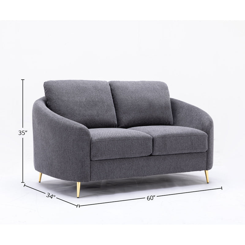 Yuina - 3 Pieces Living Room Set - Gray