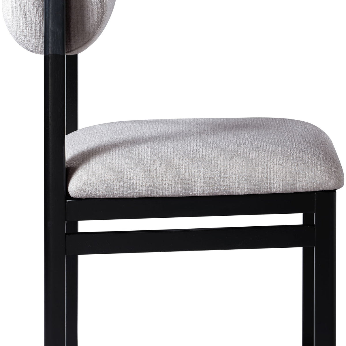 Roundhill - Fabric Dining Chair (Set of 2) - Black Frame