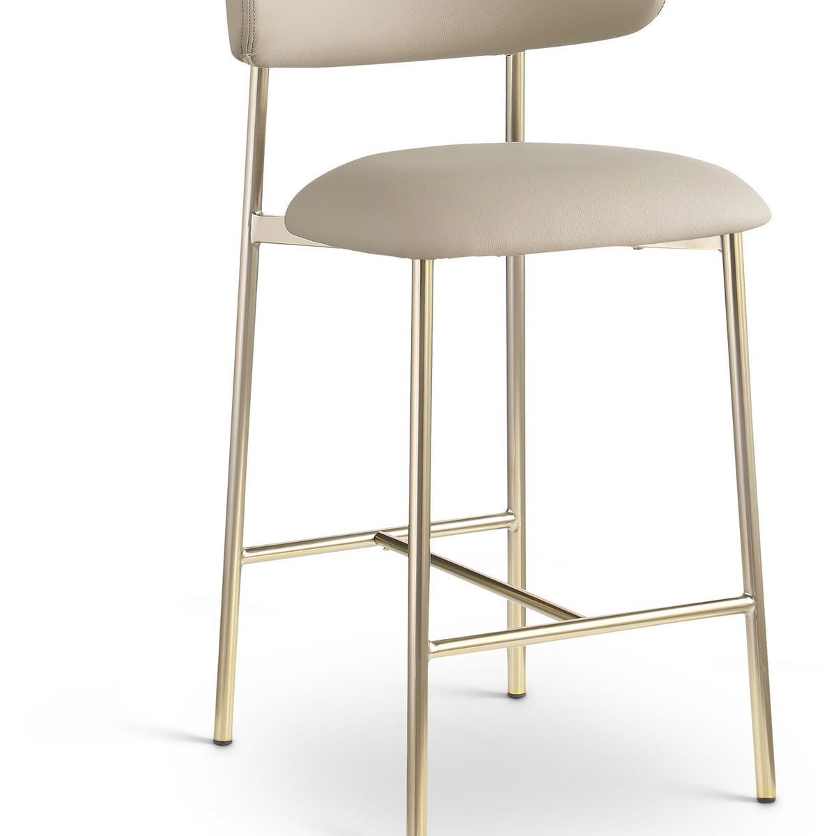 Lupita - Counter Stool With Brushed Gold Frame (Set of 2)