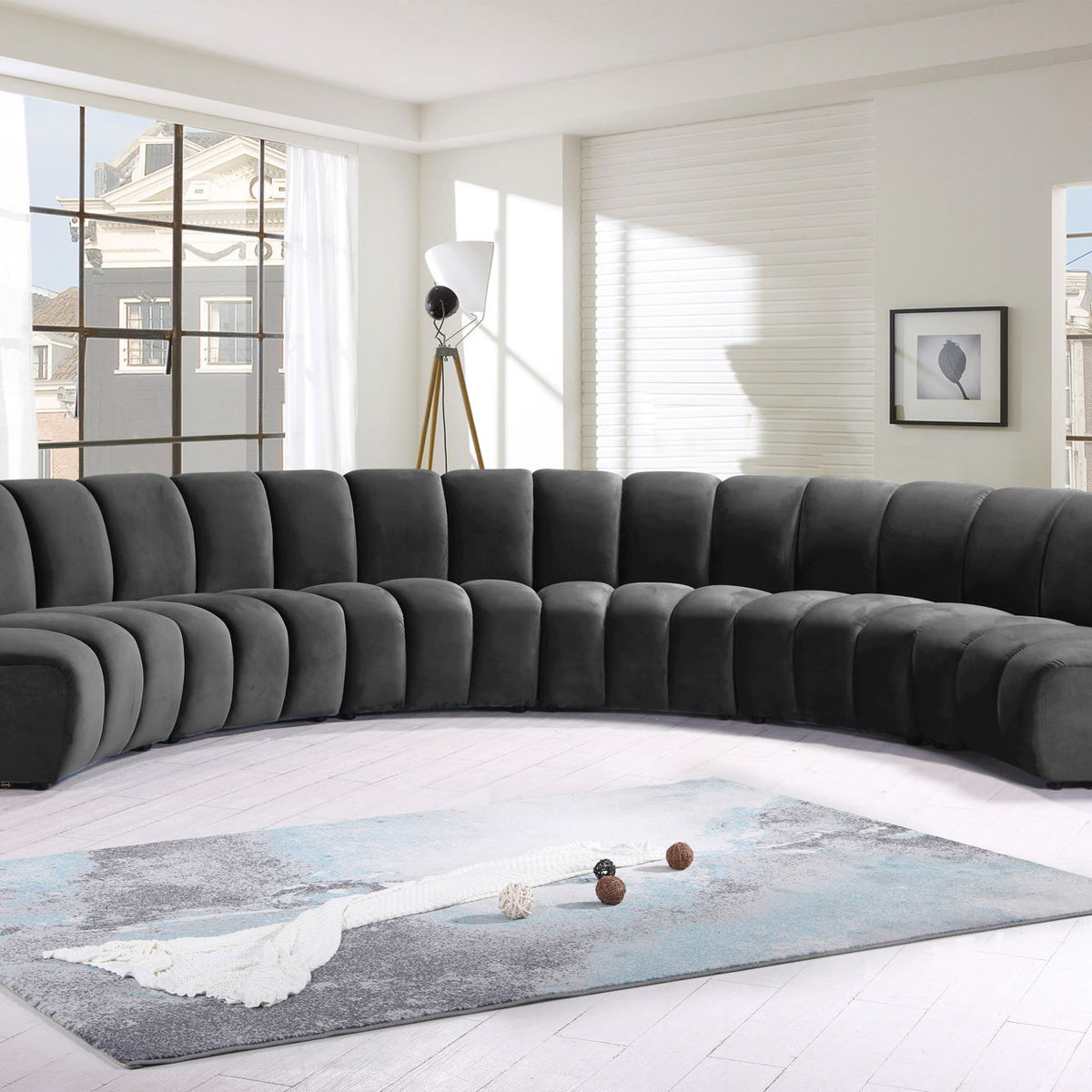 Infinity - 6 Piece Velvet Modular Sectional