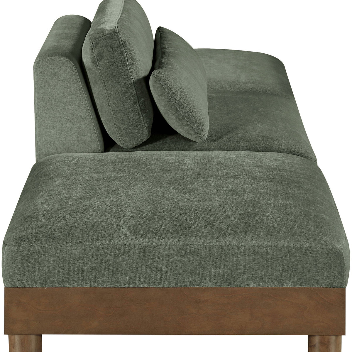 Turin - Chenille Fabric Upholstered Modular Sectional - Green