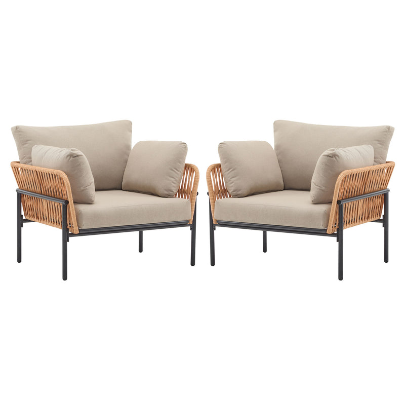 Rope Lounge Chair With Cushions For Modern Spaces