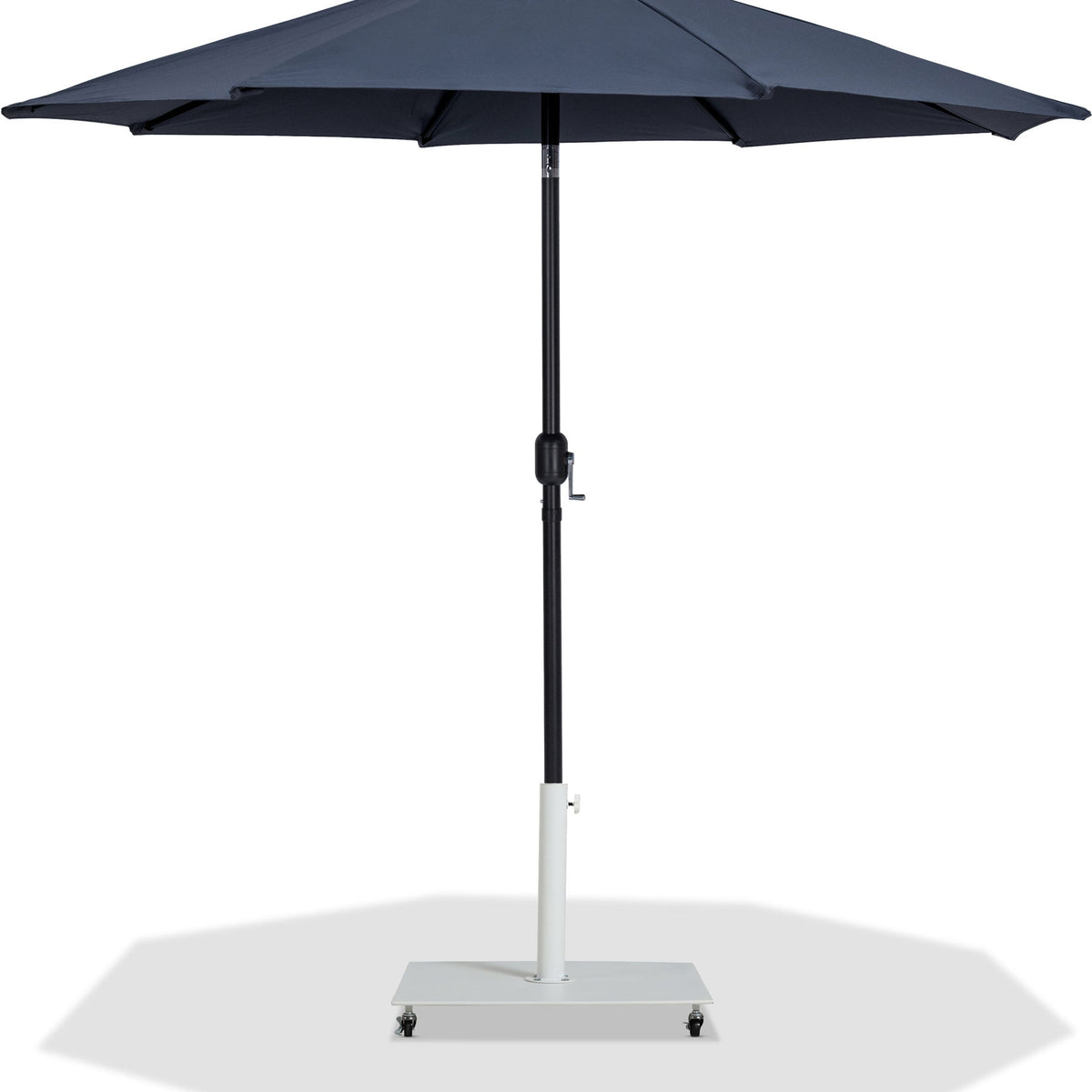 Fiji - Aluminum Patio Umbrella With Square White And Black Base