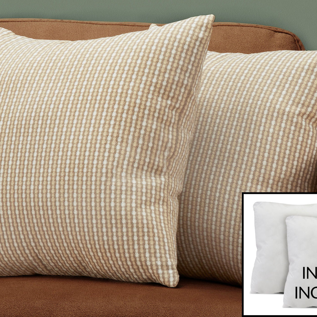 Pillows, Square, Insert Included, Decorative Throw, Hypoallergenic