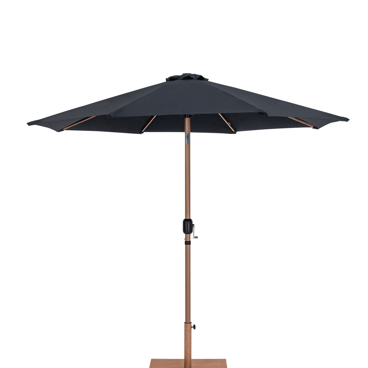 Fiji - Aluminum Patio Umbrella With Square Teak Base