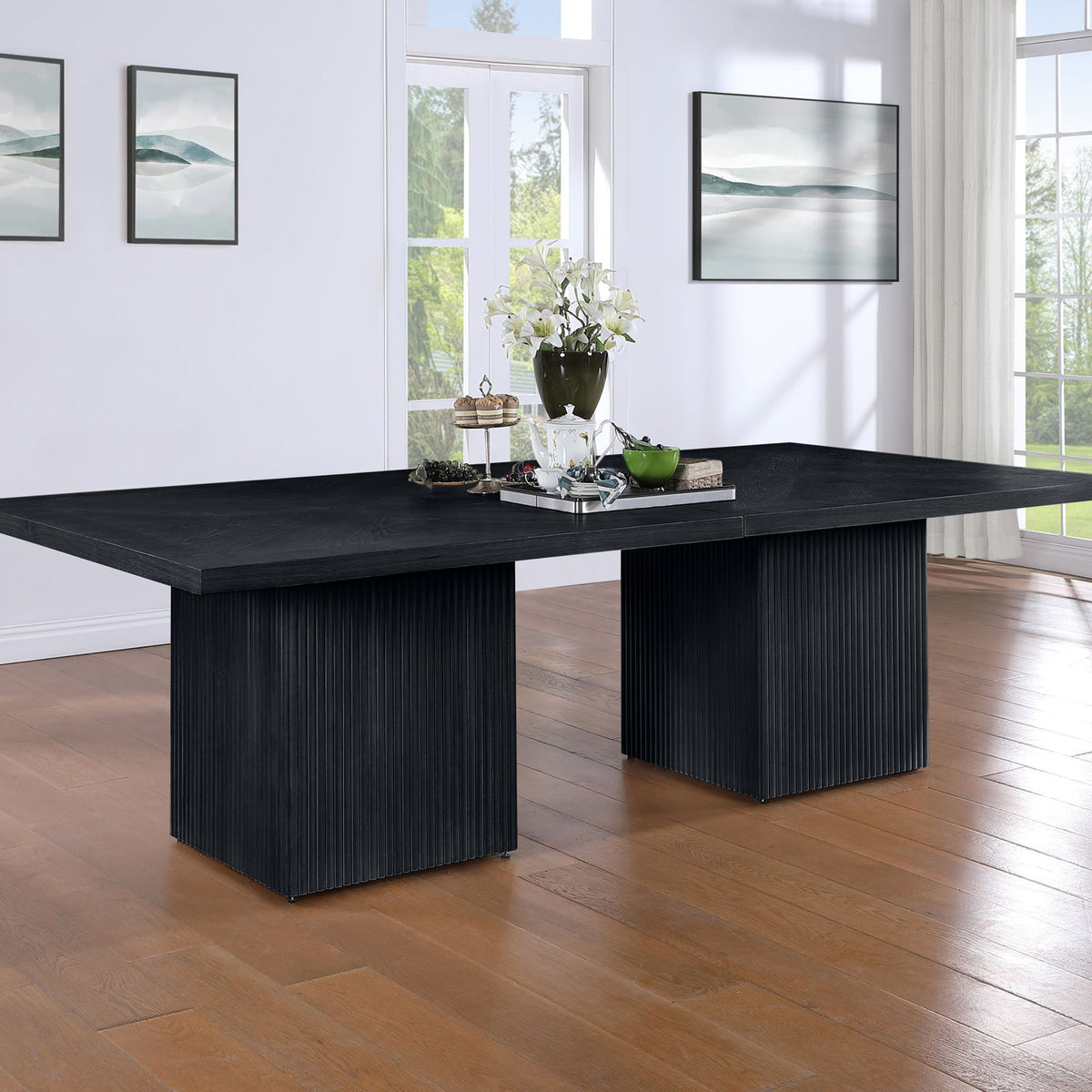 Belinda - Wood Modular Dining Table - Black