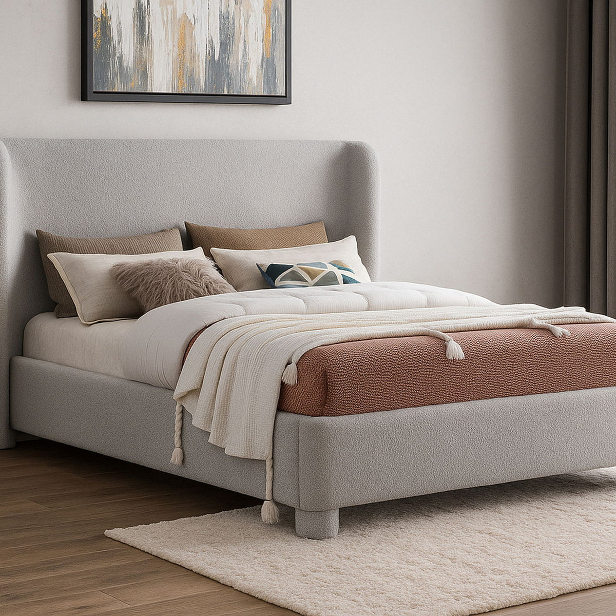 Penny - Boucle Fabric Bed