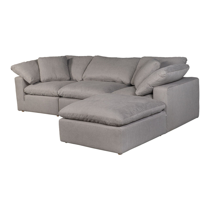 Terra - Livesmart Fabric Condo Lounge Modular Sectional - Light Gray