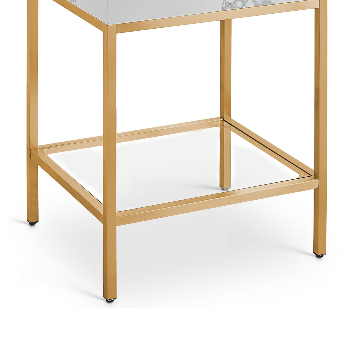Marmo - Engineered Marble Bathroom Vanity With Gold Base