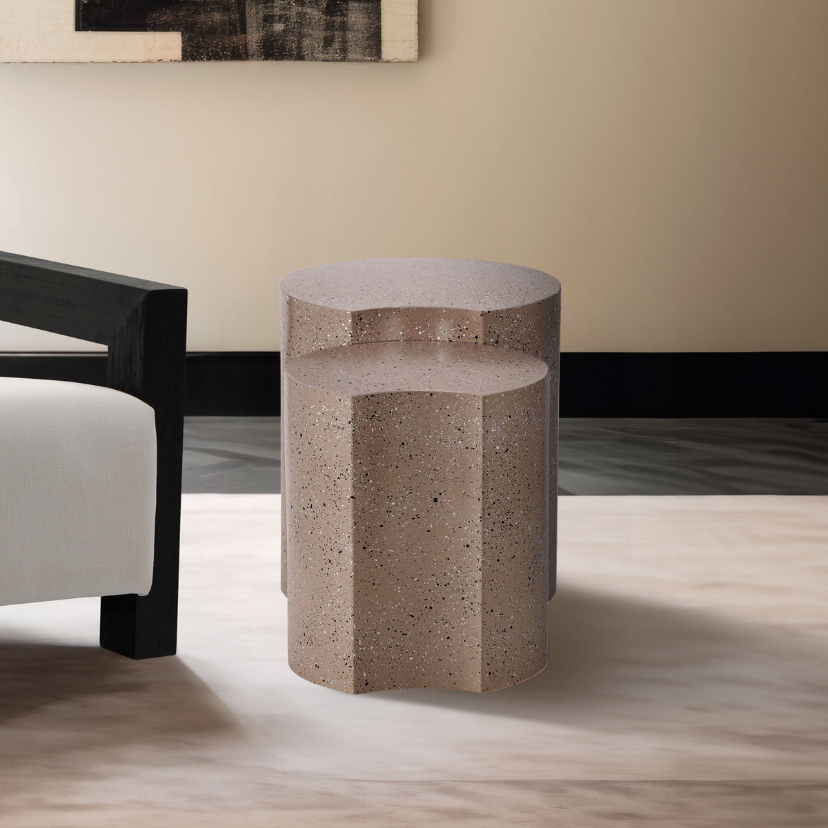 Dimple - Modular End Table - Terazzo Finish