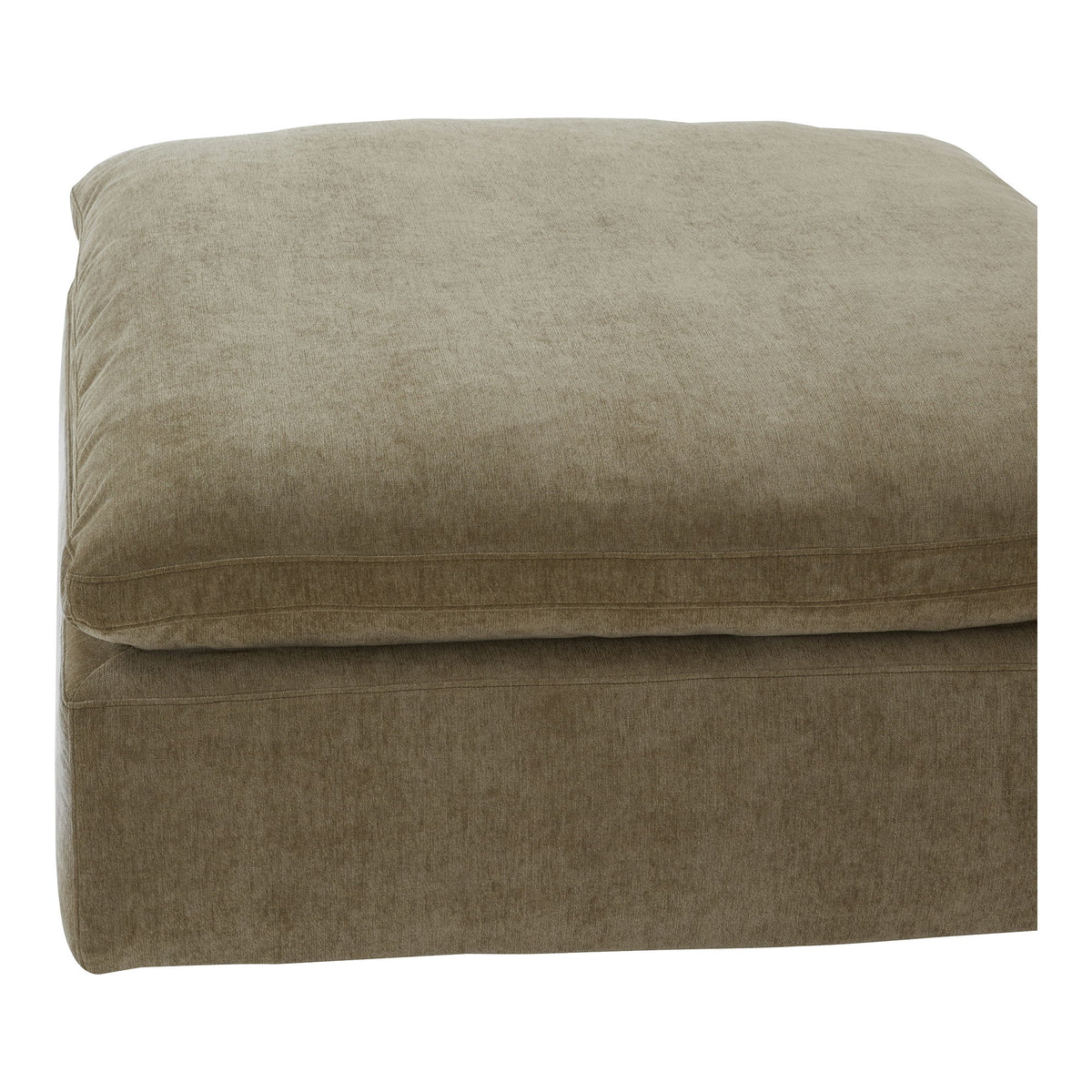 Clay - Performance Fabric Ottoman - Light Brown