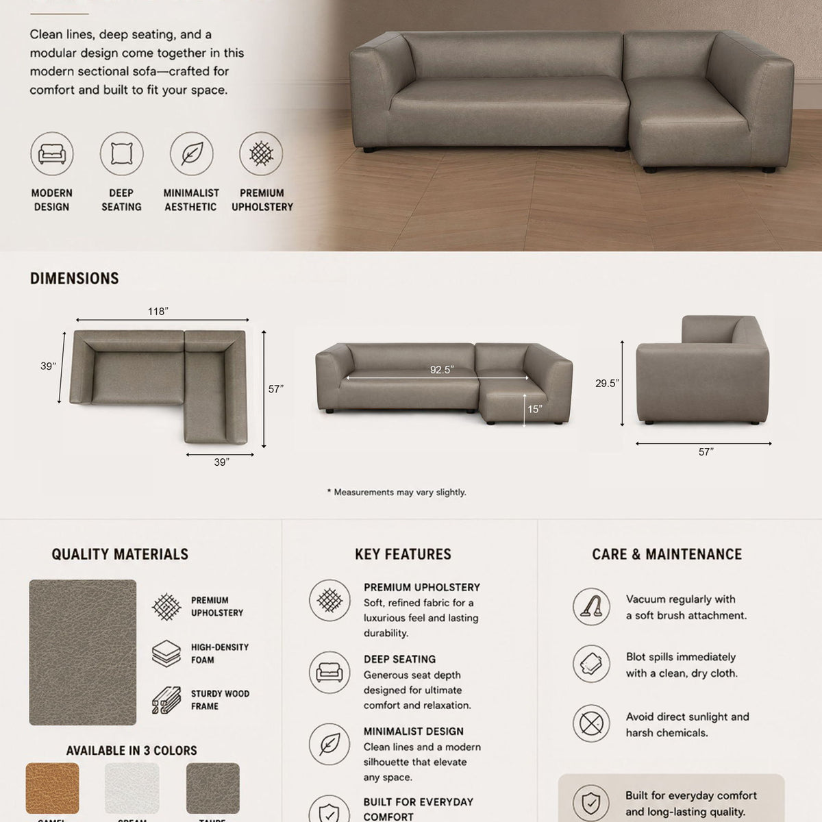 Manhattan Lukas - Sectional Sofa