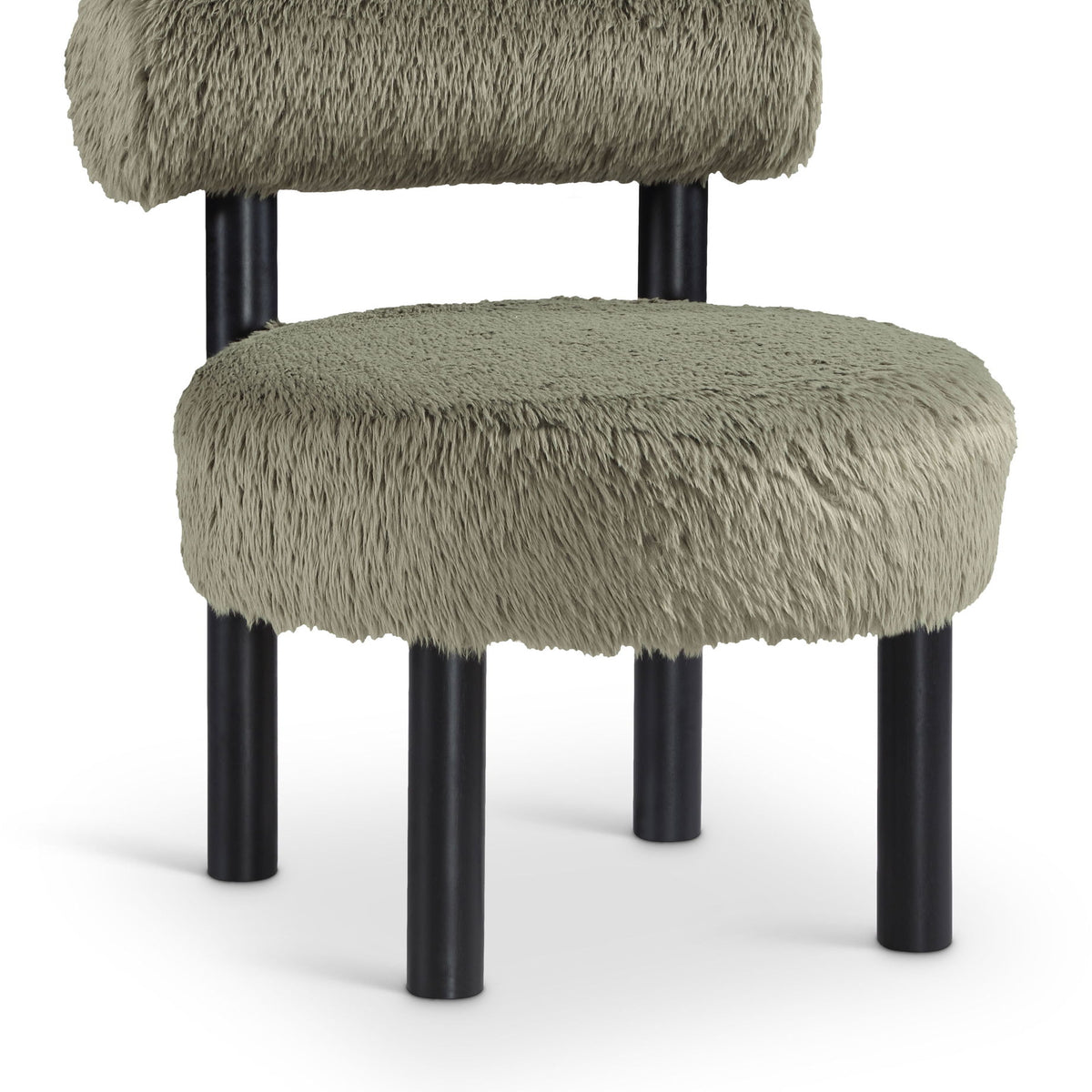 Ambre - Vegan Shearling Fabric Upholstered Accent Chair