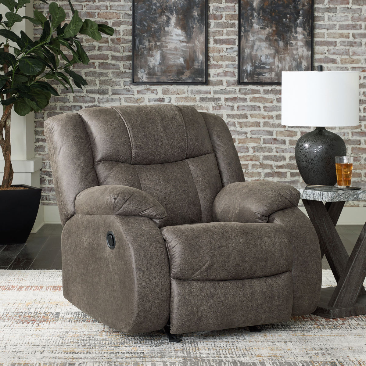First Base - Gunmetal - Rocker Recliner
