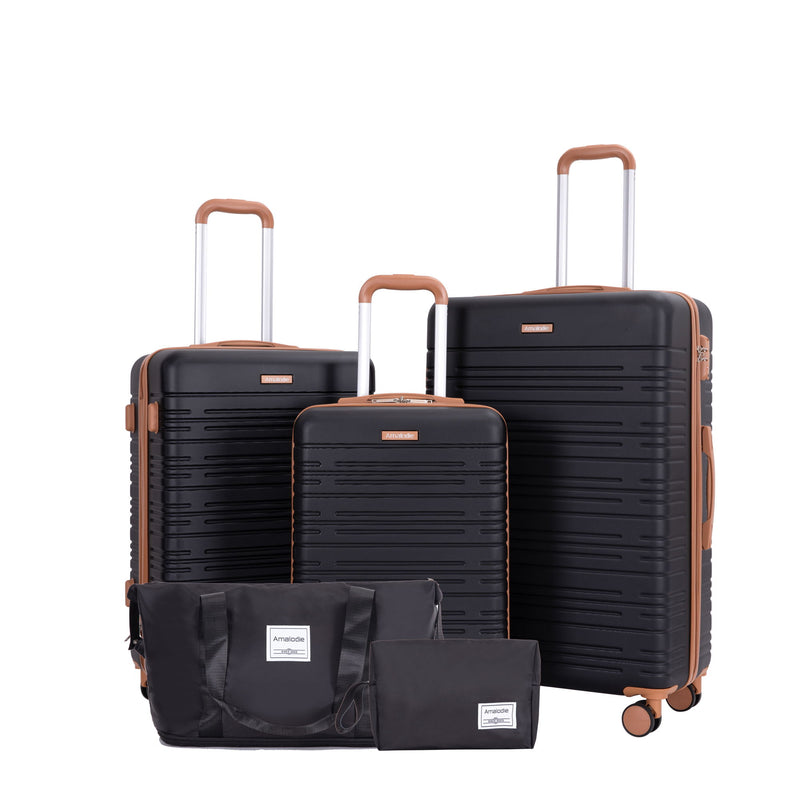 5 Piece Set Hard Case Spinner Wheels Luggage Sets With Tsa Lock