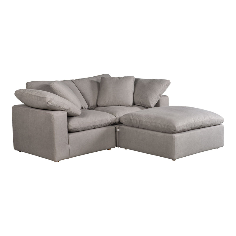 Terra - Livesmart Fabric Condo Nook Modular Sectional - Light Gray