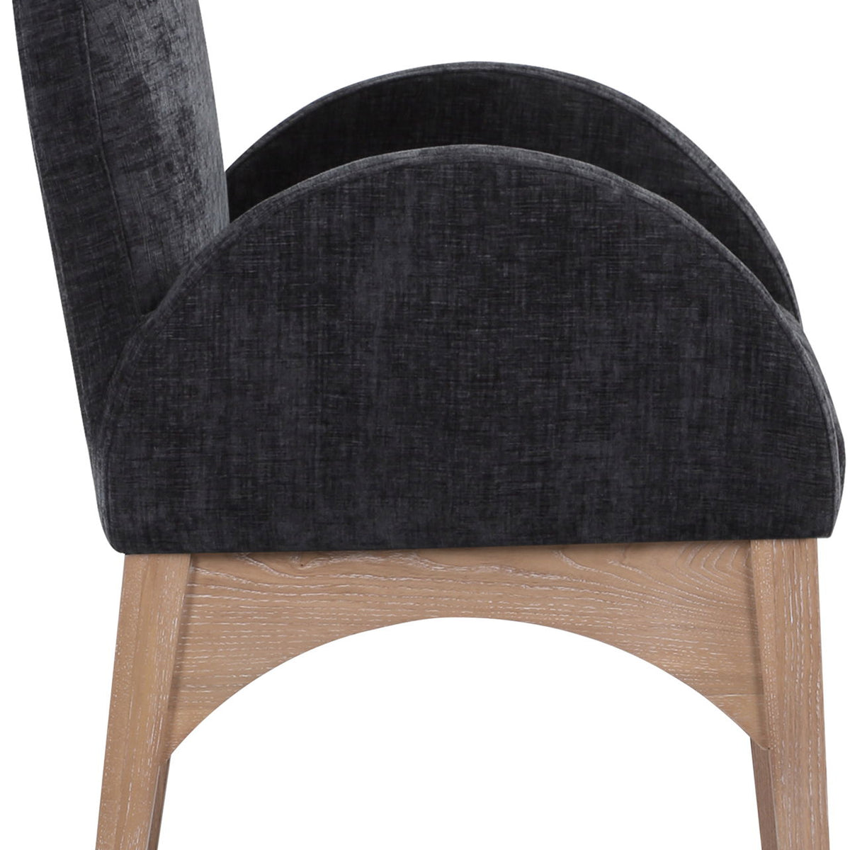 Waldorf - Chenille Dining Arm Chair With Natural Legs