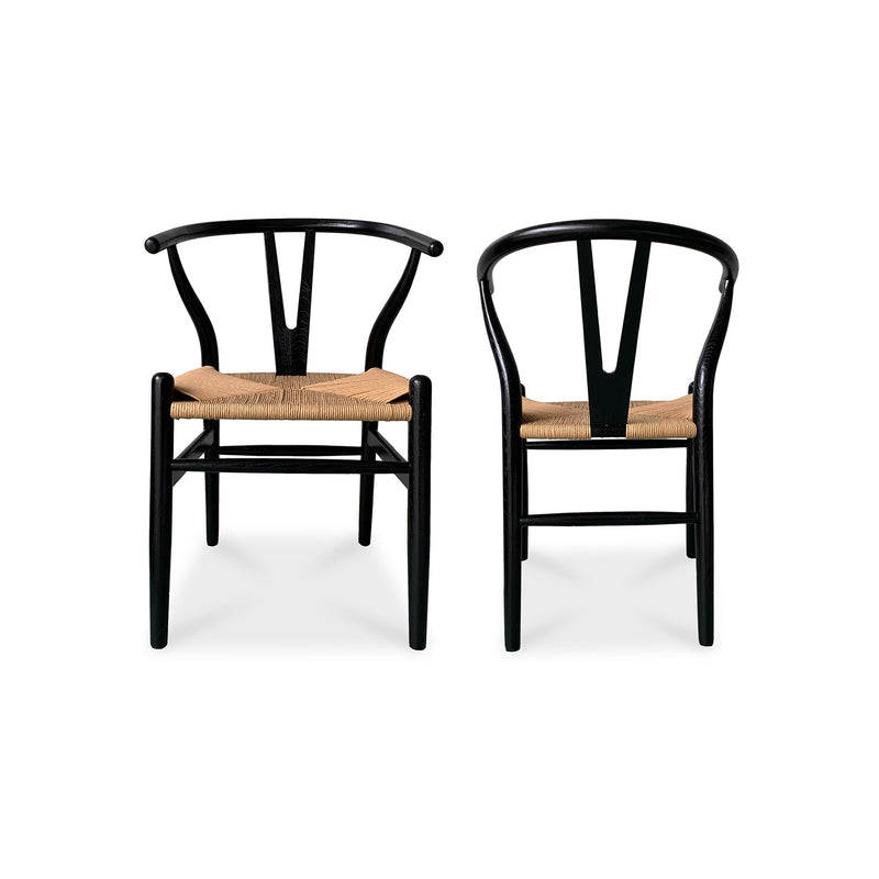 Ventana - Dining Chair (Set of 2) - Black / Natural