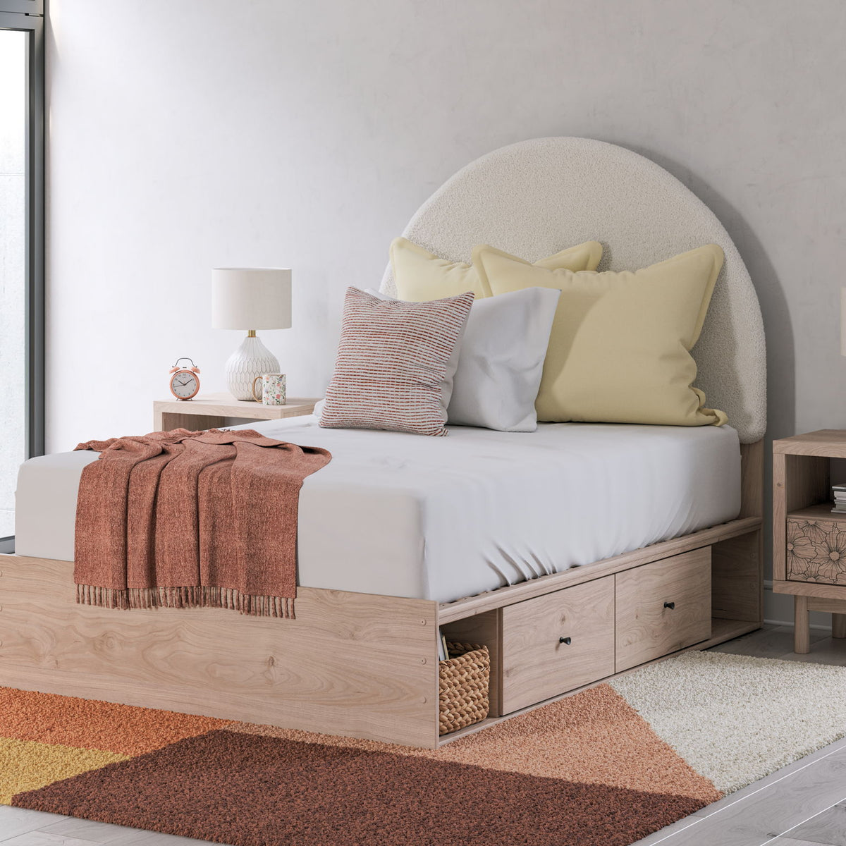 Arloster - Upholstered Panel Bed