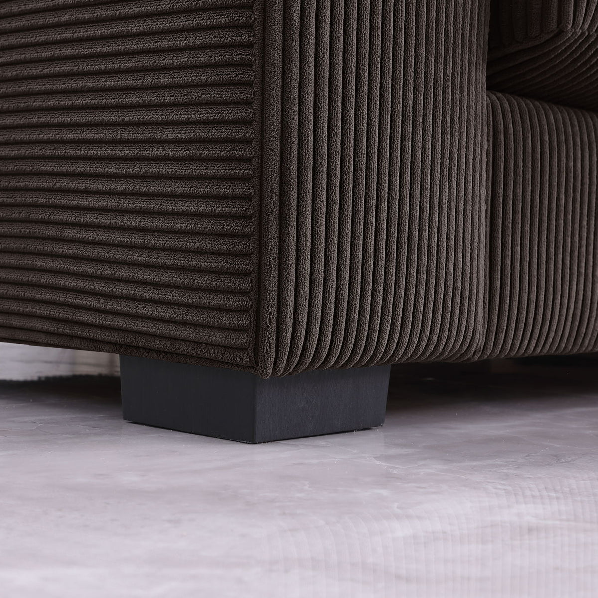Duke - 4 Piece Upholstered Sectional - Dark Brown