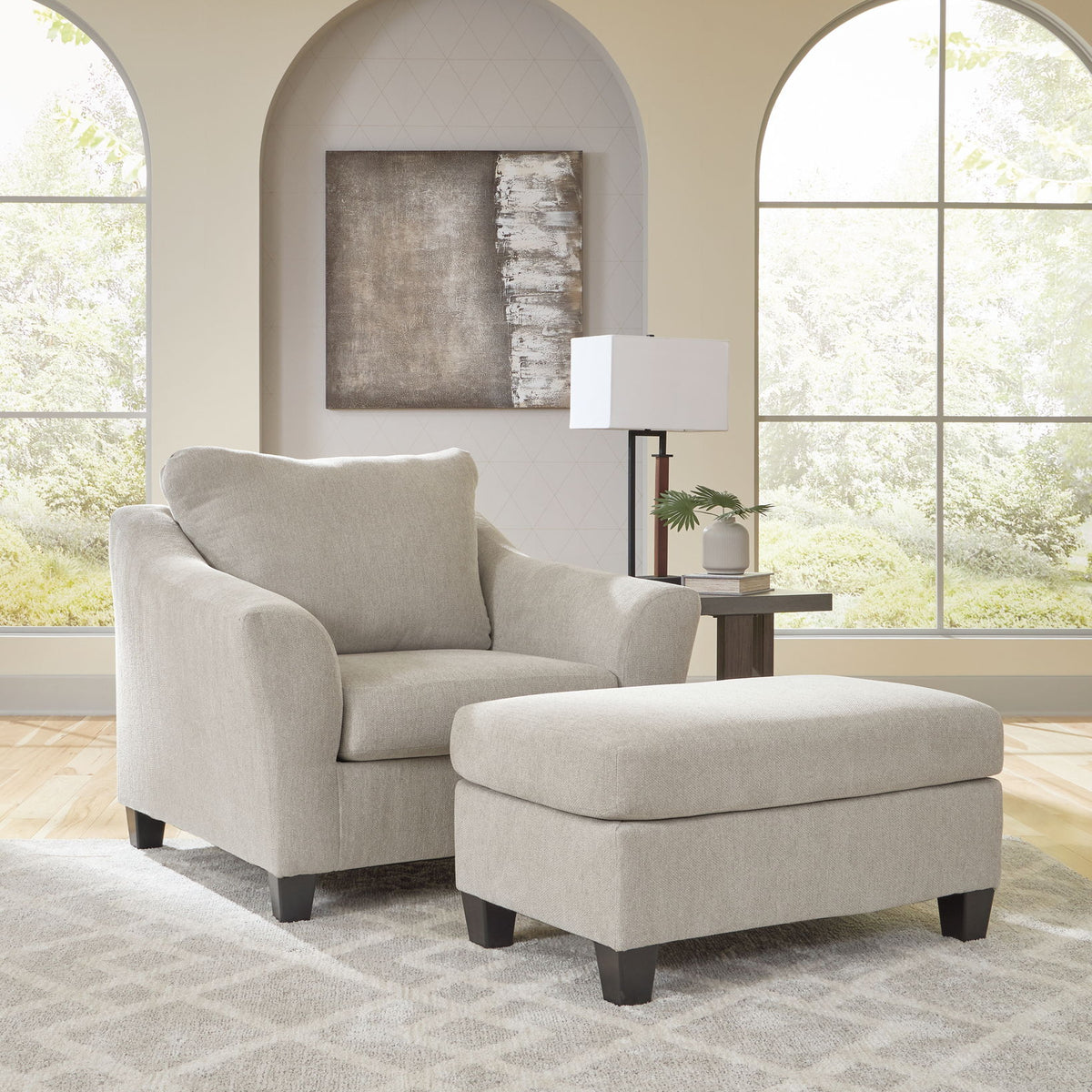 Willarae - 2 Pc. - Chair And A Half, Ottoman - Taupe