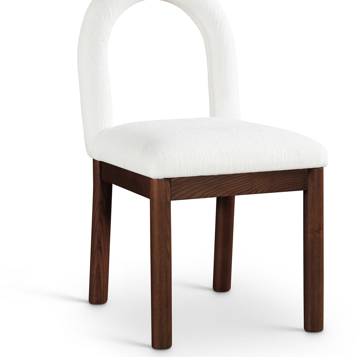 Conrad - Linen Dining Chair With Brown Legs