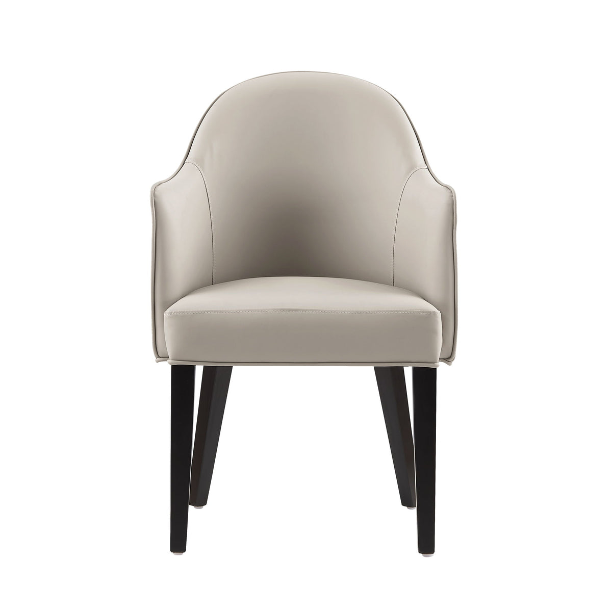 Hillman - Armchair, Vegan Leather And Velvet - Light Gray