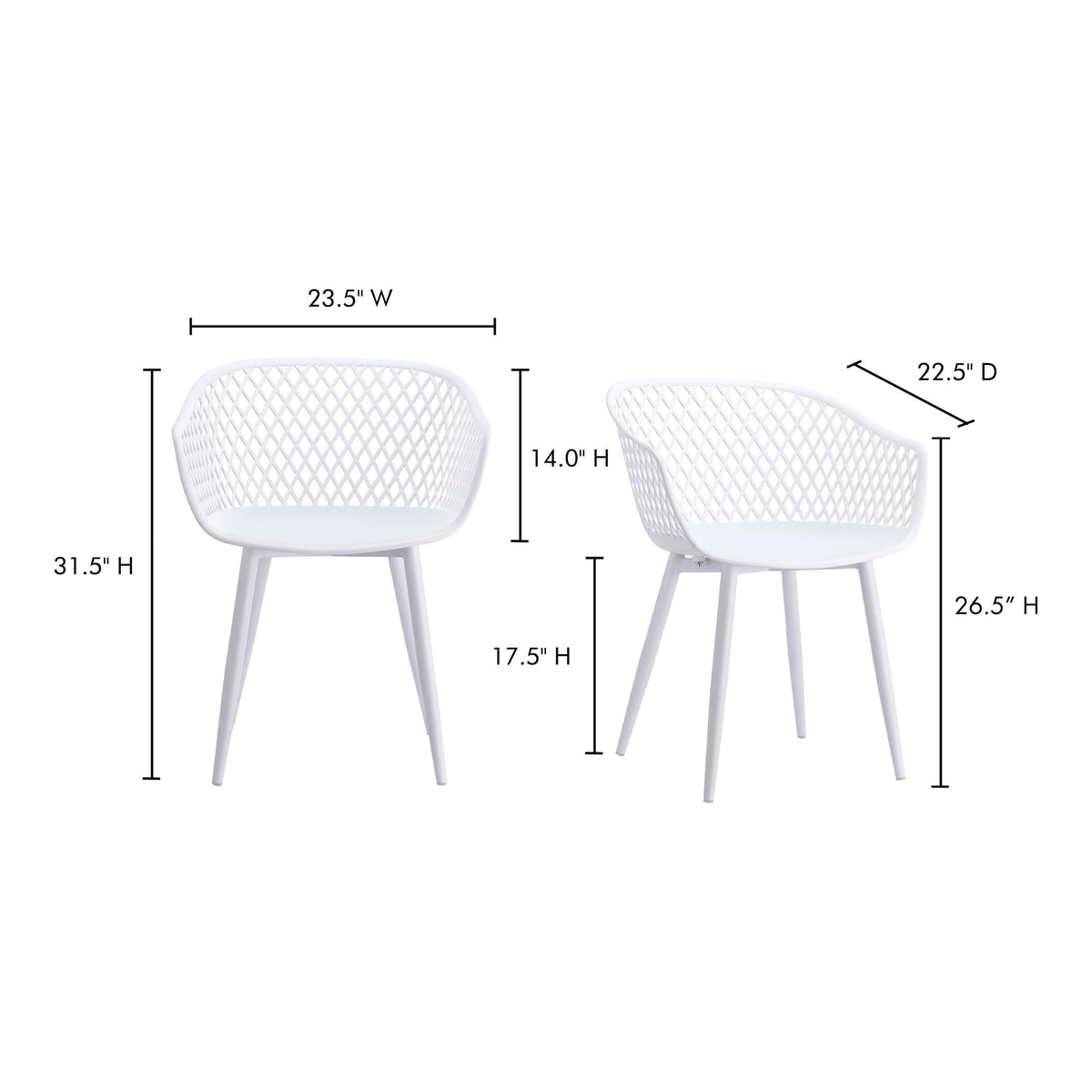 Piazza - Outdoor Chair (Set of 2) - White