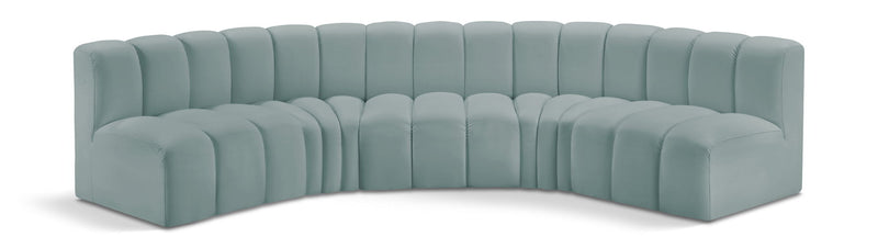 Arc - Faux Leather 5 Piece U-Shaped Modular Sofa