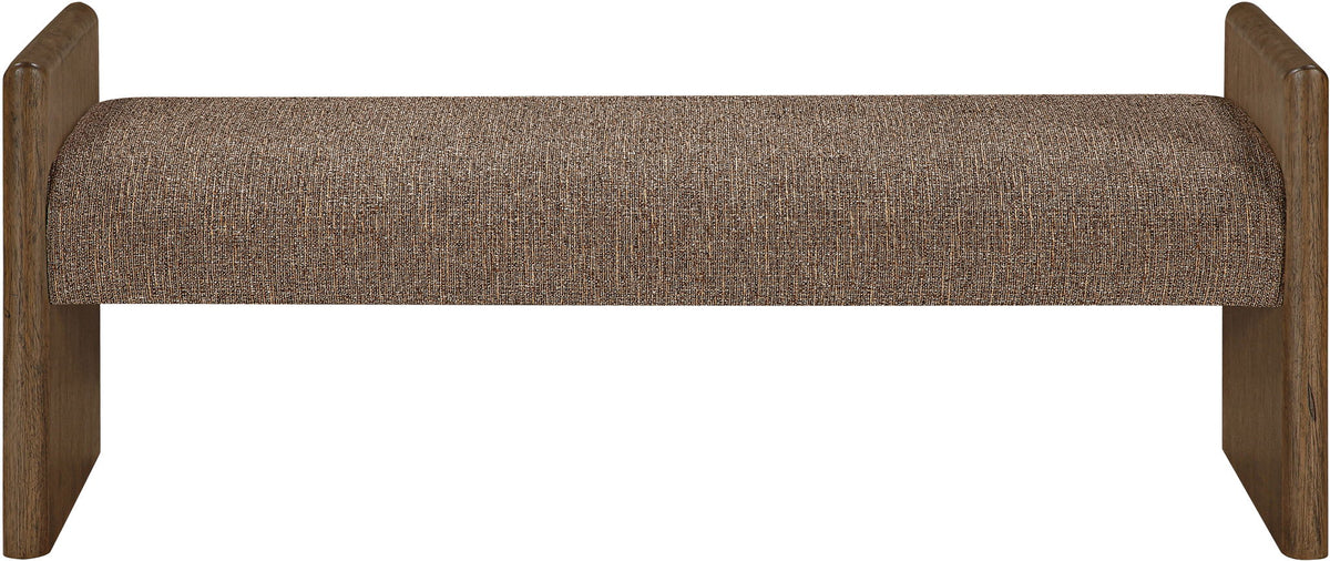 Hickory - Fabric Upholstered Bench - Brown Frame