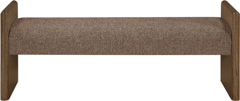 Hickory - Fabric Upholstered Bench - Brown Frame