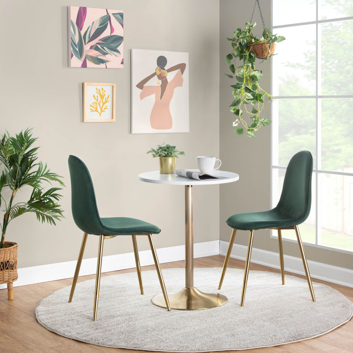Pebble - Contemporary & Glam Adjustable Dining / Bar Table