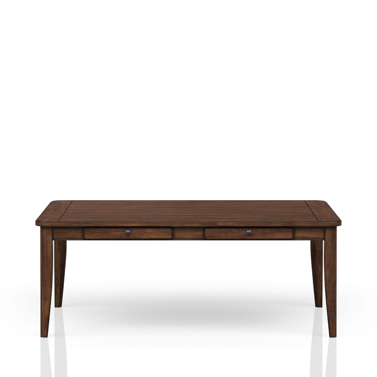Casual Dining Table With Four Storage Drawers - Brown
