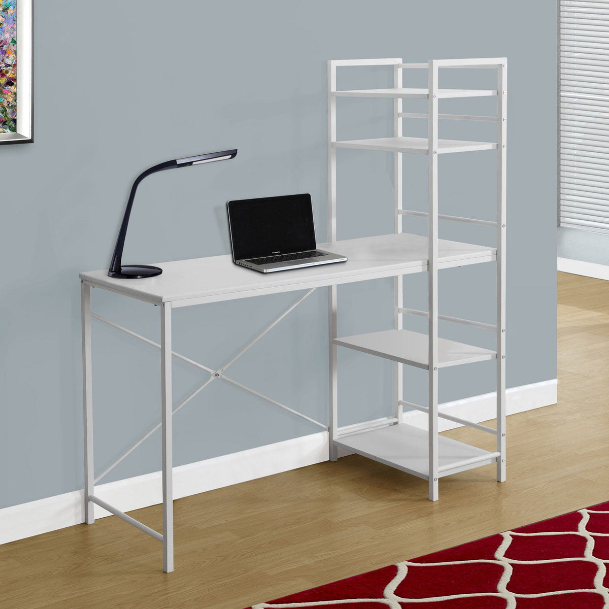 Computer Desk For Home Office, Laptop Storage Shelves