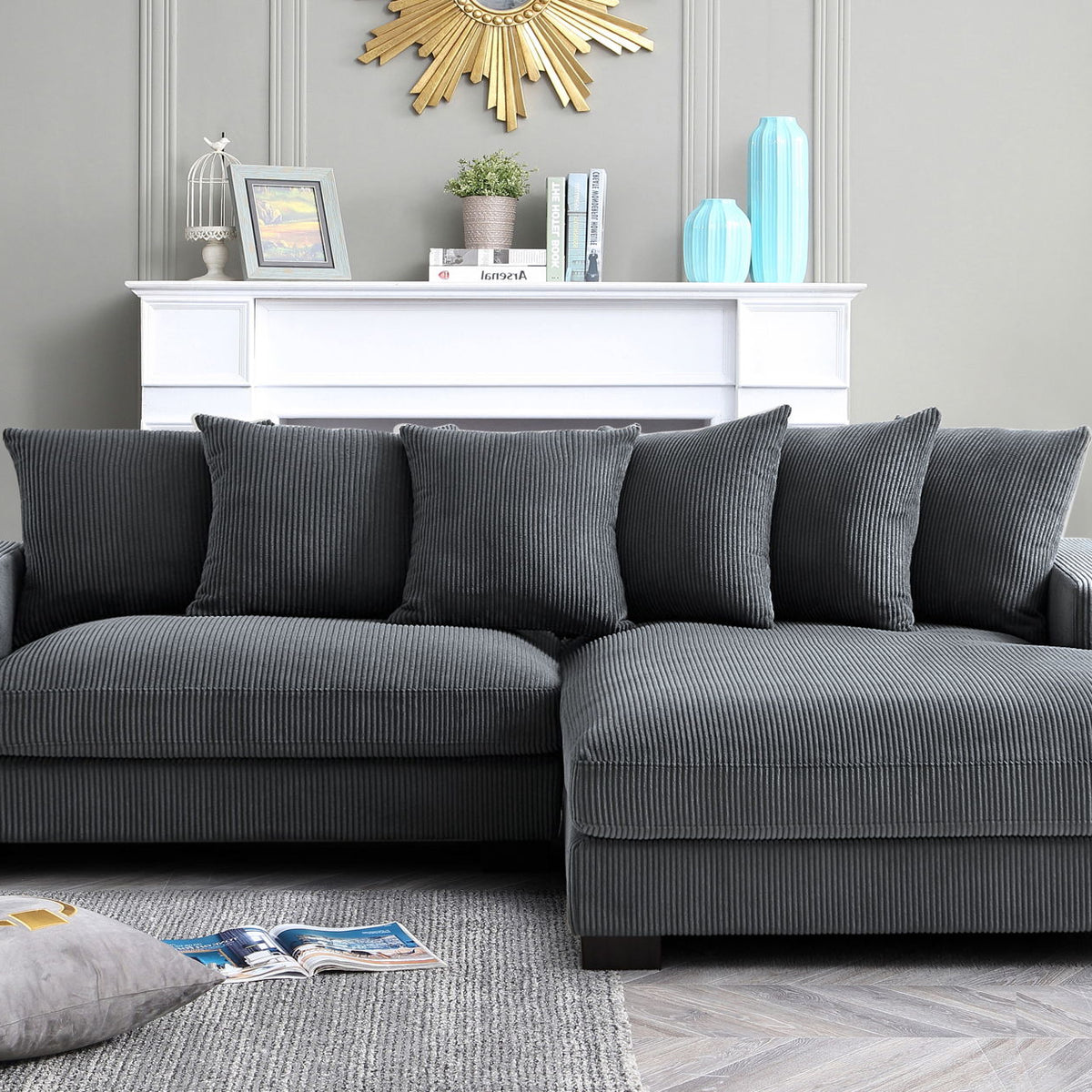 Luxe - Oversized 2 Piece Sectional Couches For Living Room, L Shaped Sofa With Chaise