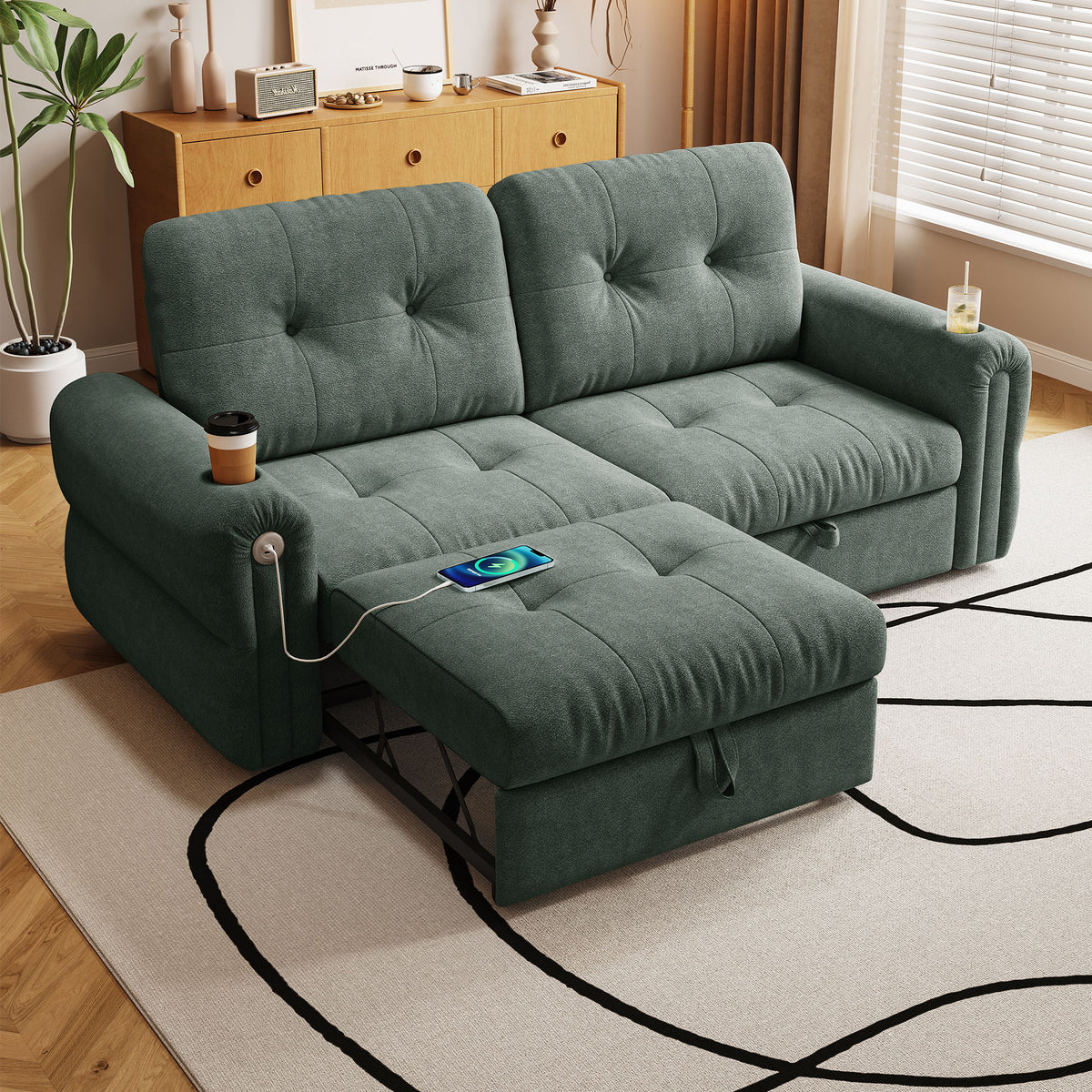 Cloud Like Convertible Sofa Bed With For Living Room