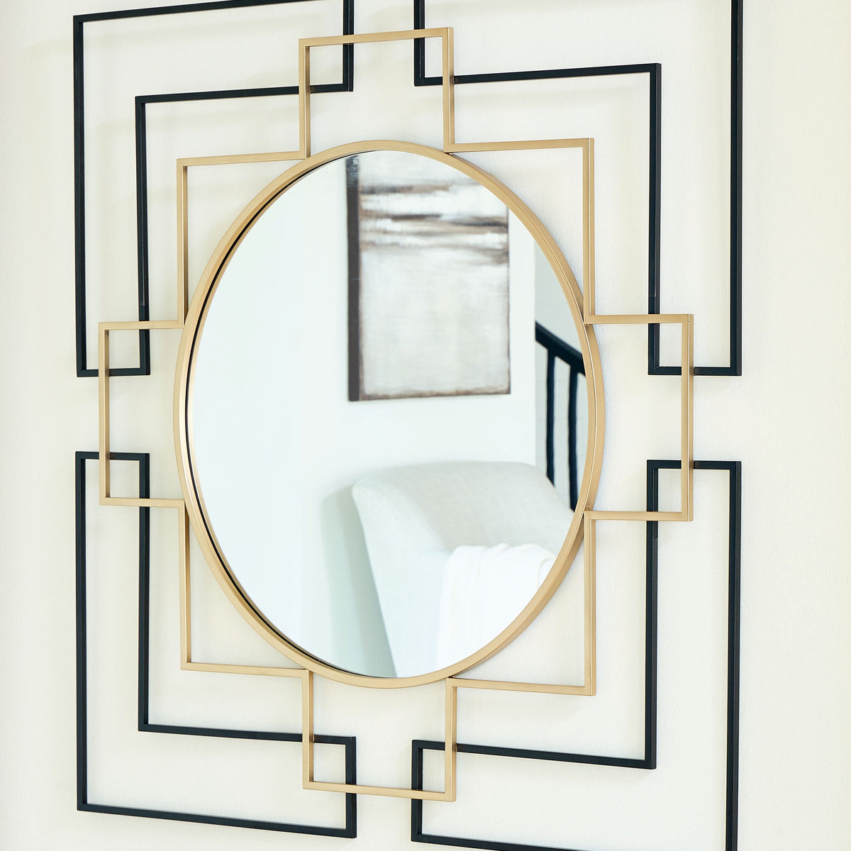 Oceanal - Black / Gold Finish - Accent Mirror