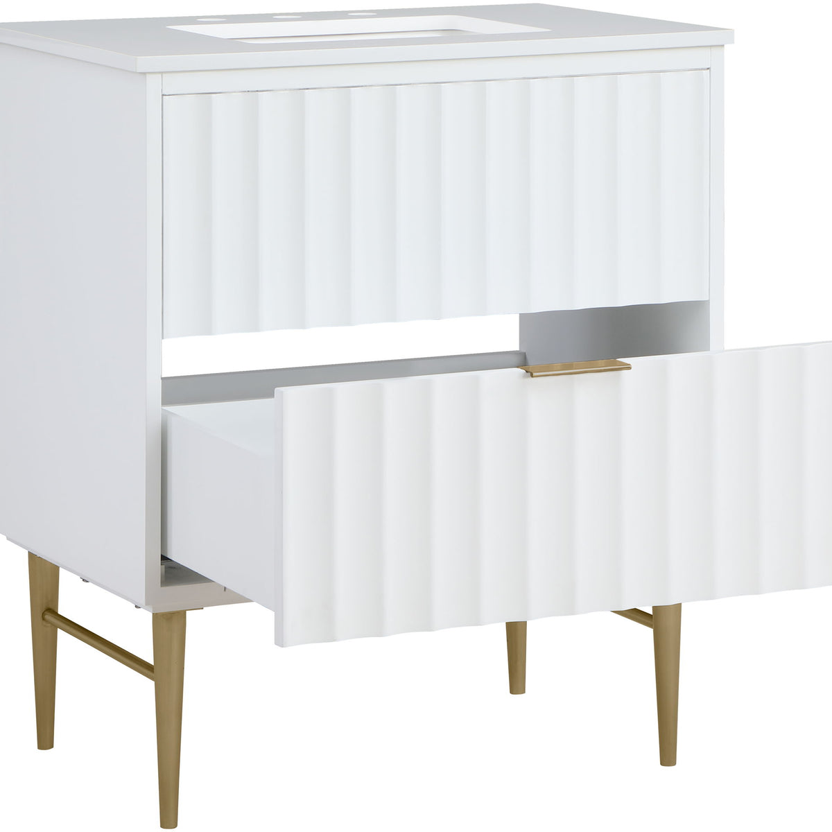 Modernist - Bathroom Vanity With Gold Legs