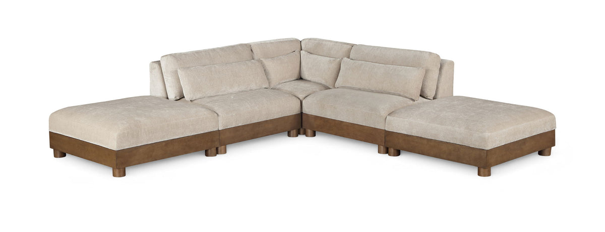 Turin - Fabric Upholstered Modular Sectional - Taupe